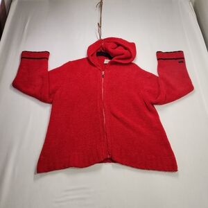 ⭐️Columbia Women's Red Hooded Cozy Zip Up Sweater Size Large⭐️